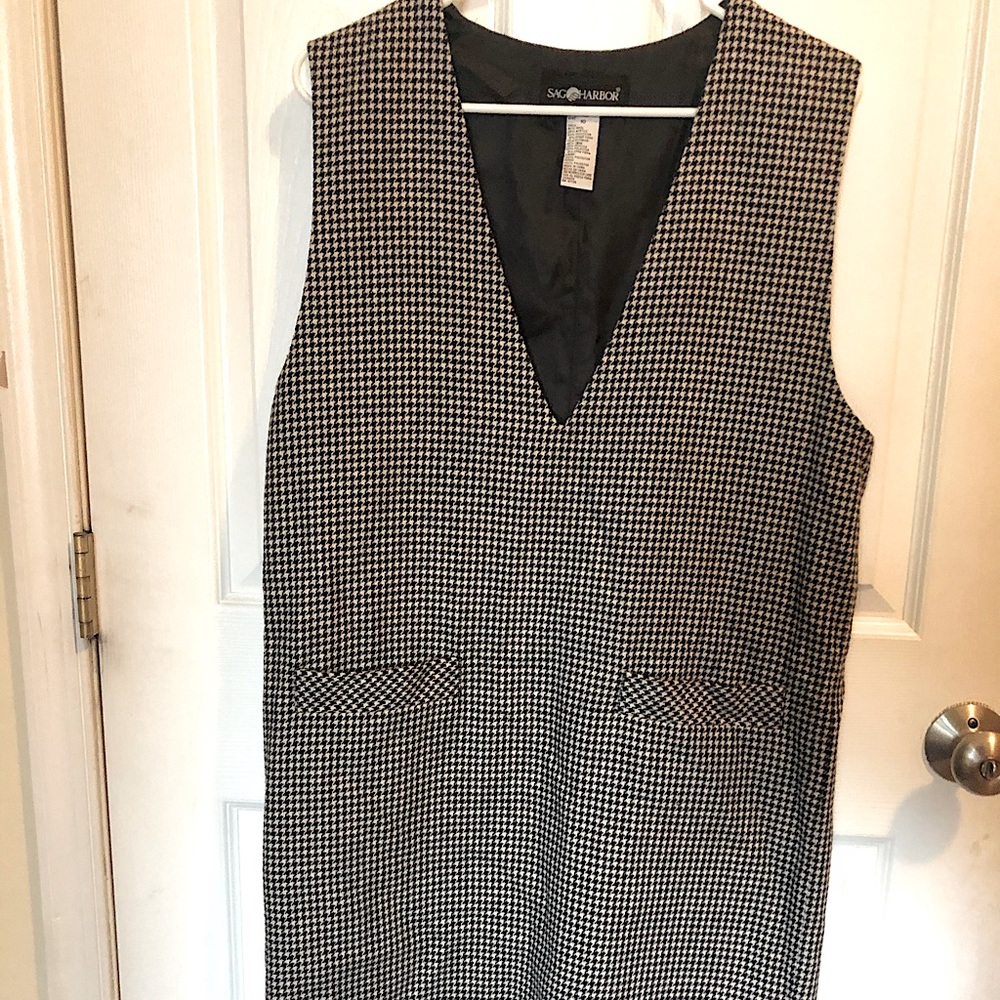 Herring pattern shift dress